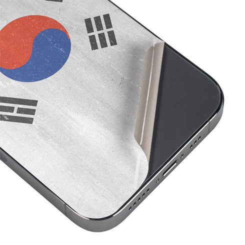 South Korean Flag Distressed iPhone 15 Pro Skin